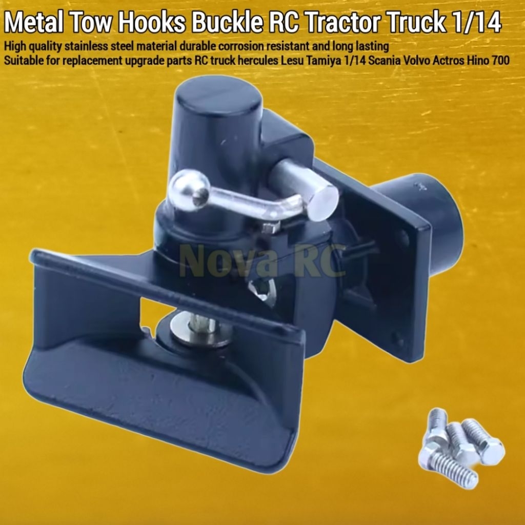 Dump Truck Metal Tail Hook Trailer Hitch untuk RC Truck 1/14 Tamiya Hercules Lesu SCANIA VOLVO ACTRO
