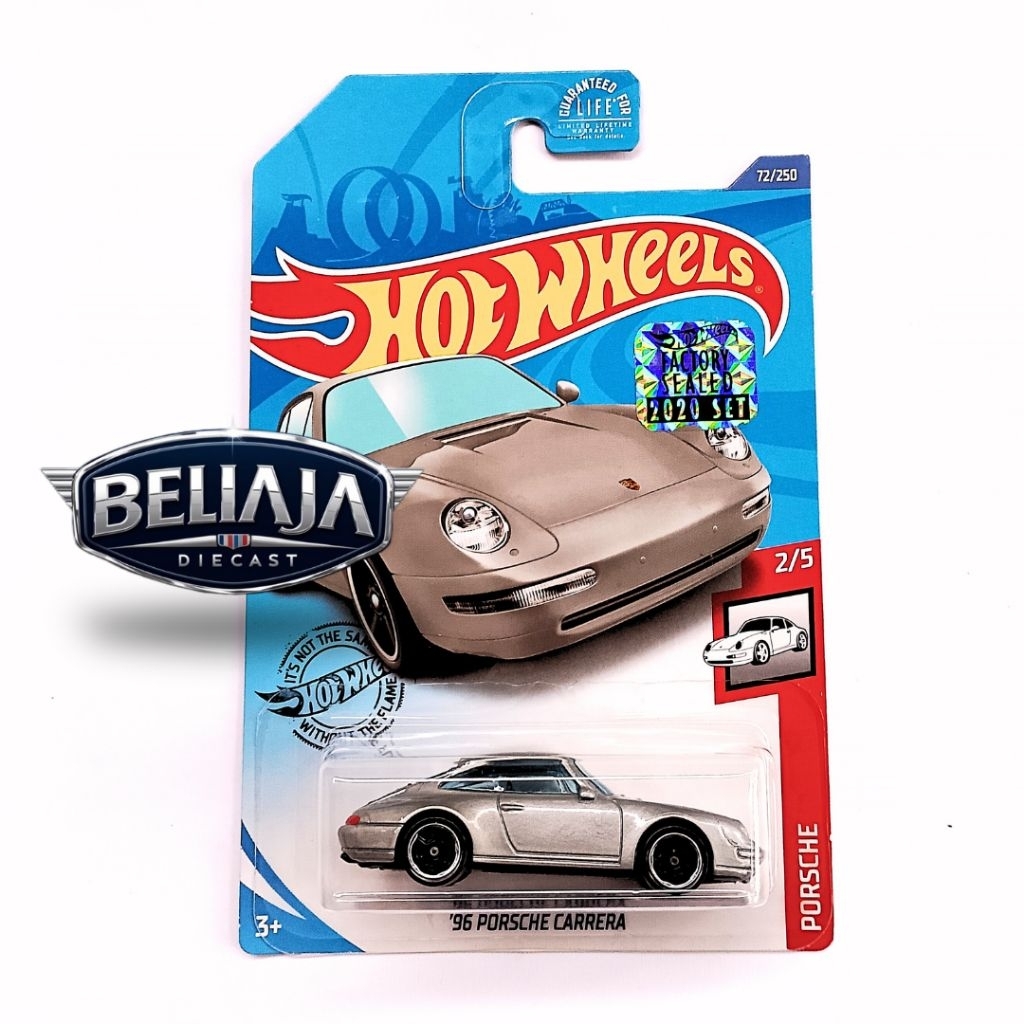 HOT WHEELS 96 PORSCHE CARRERA SILVER EXCLUSIVE RECOLOR