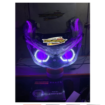 Paket Fullset Reflektor dan sen Beat deluxe 2020-2023 super Gans set Double Biled ala 2,5 inci plus 