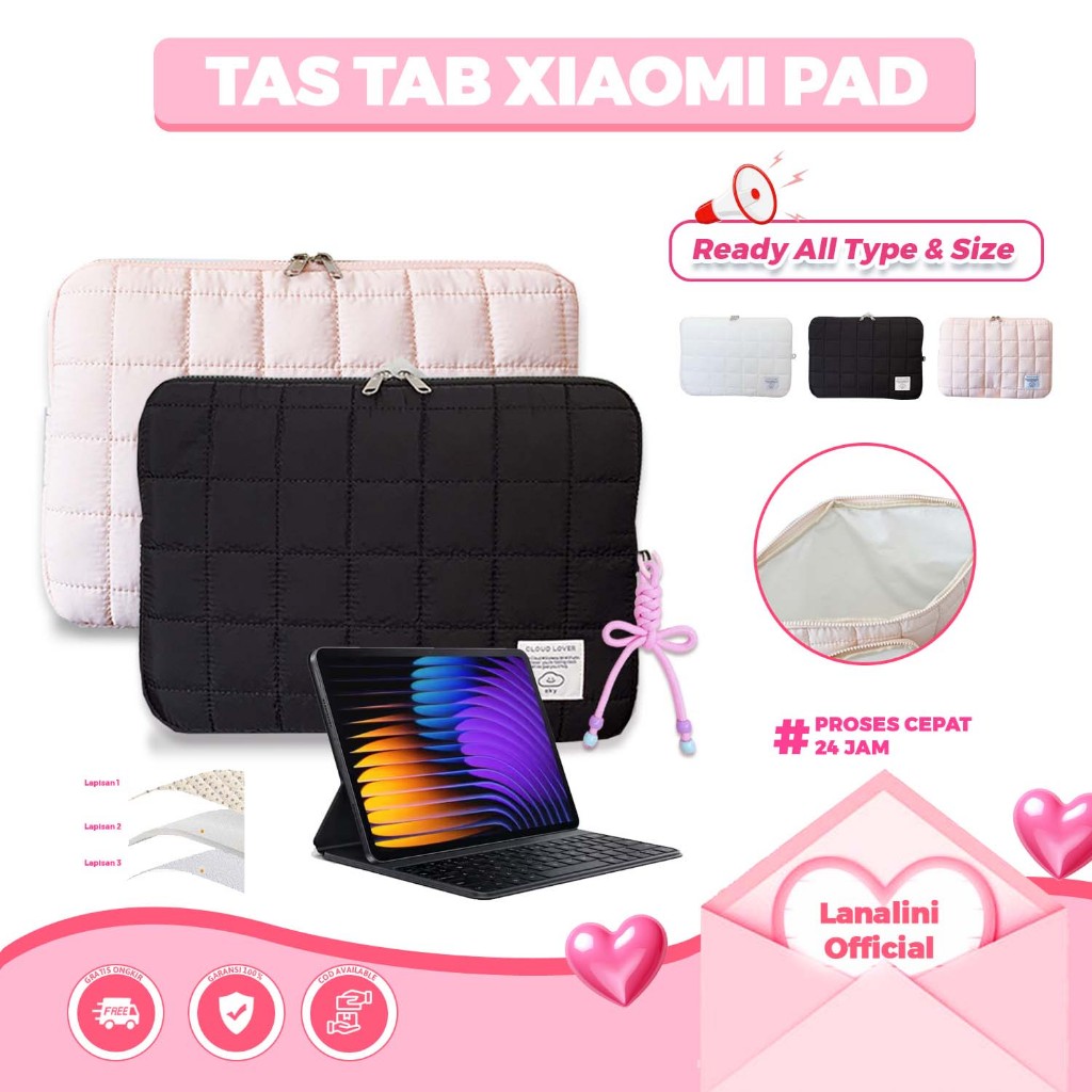 Tas Puffy Tablet Pillow Case Pelindung Tab Xiaomi MiPad 7 8 Pro 11.2 11,8 2025 Mi Pad 6s 6 5 5 Pro R