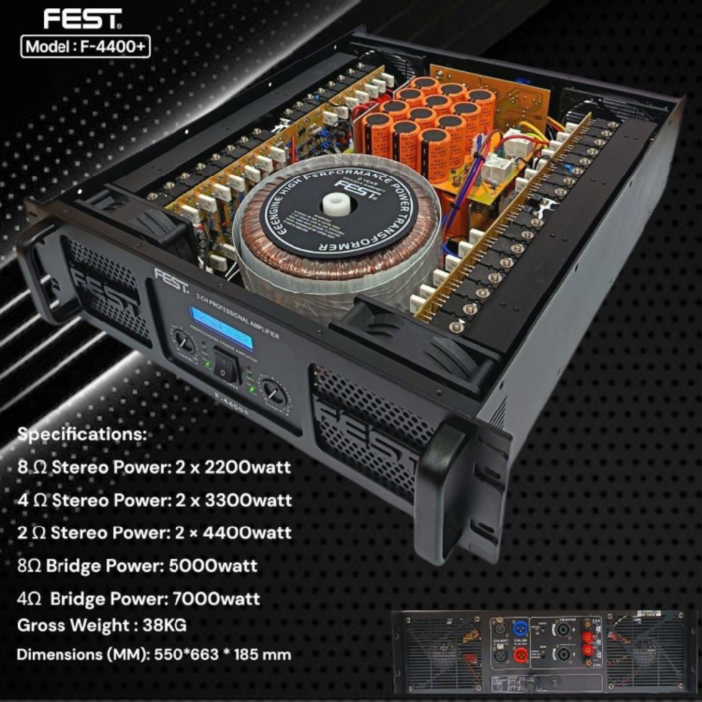 Power amplifier Fest F4400+ class GB original F 4400+