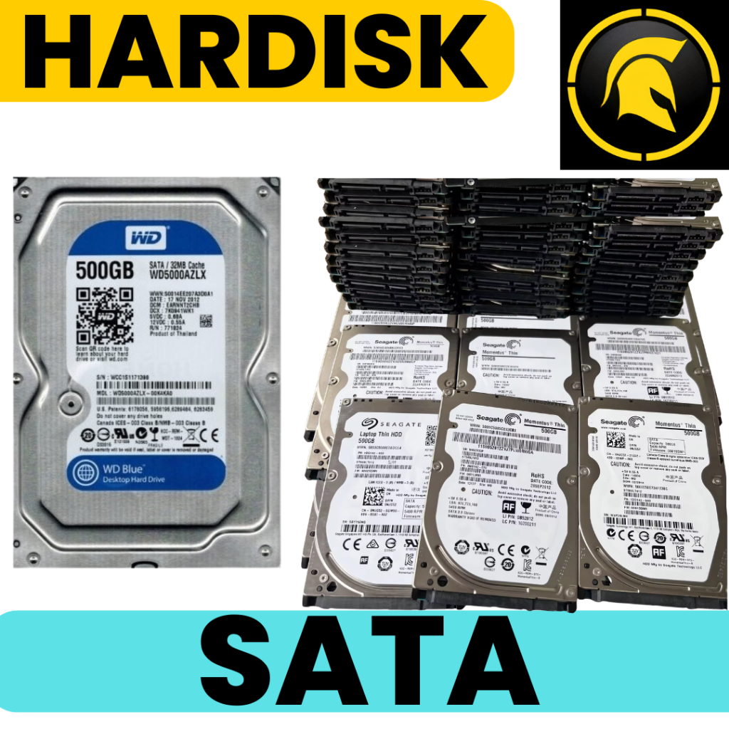 Hardisk PC Laptop Internal 500GB / 320GB / 250GB / 160GB / 120GB / 80GB HDD SATA 3.5 / SATA 2.5
