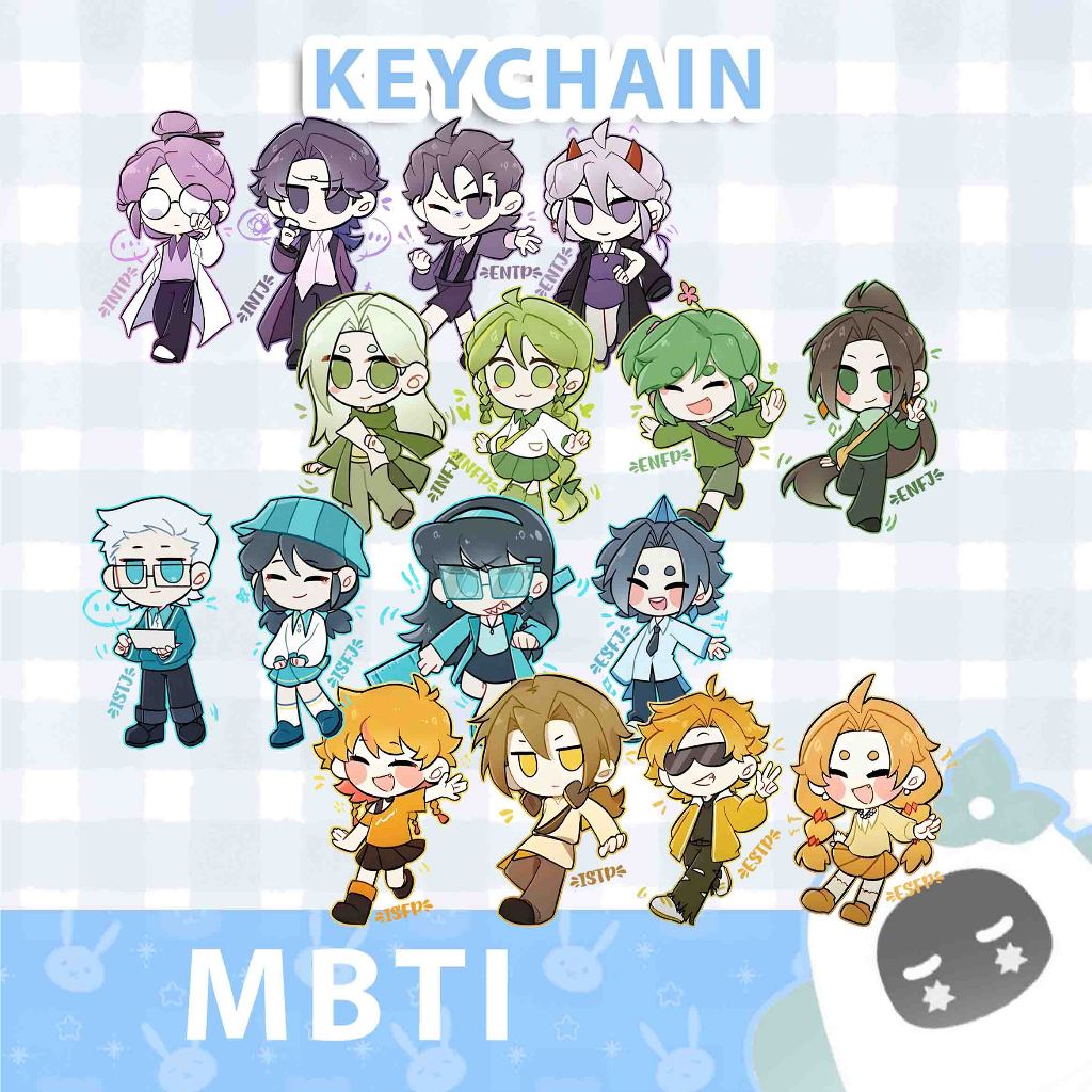 Gantungan Kunci Akrilik / Keychain MBTI Karakter