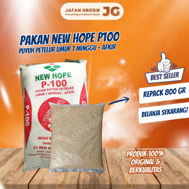 Pakan Burung Puyuh P100 dikemas 800 gram