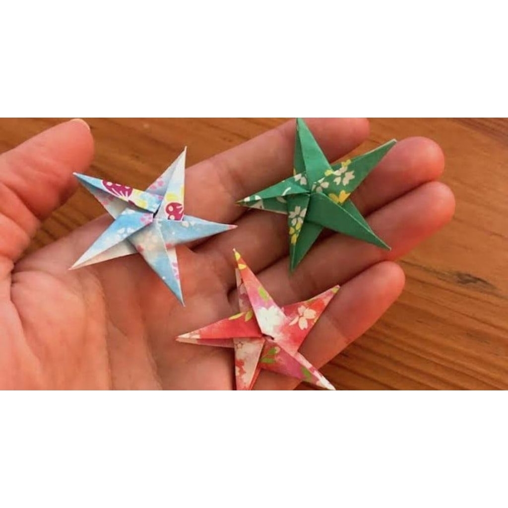 Kerajinan Origami Bintang/Paper Garland 3D Star/Kerajinan Origami Untuk Hiasan