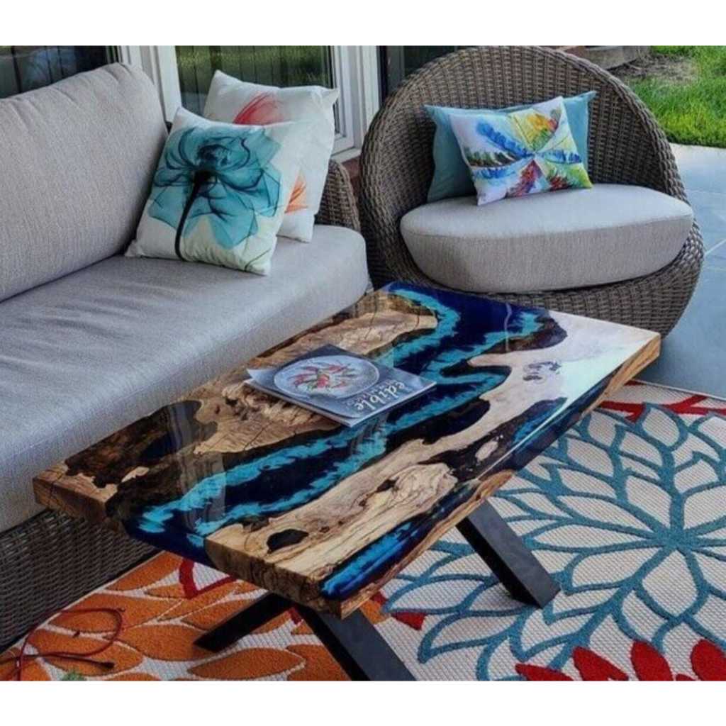 meja tamu resin custom