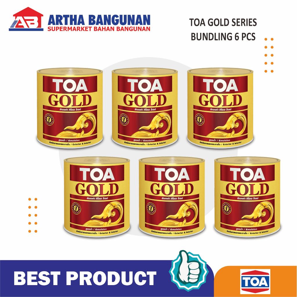TOA CAT GOLD GW555/GW707/GW919/W8008 ISI 6 PCS BUNDLING PROYEK