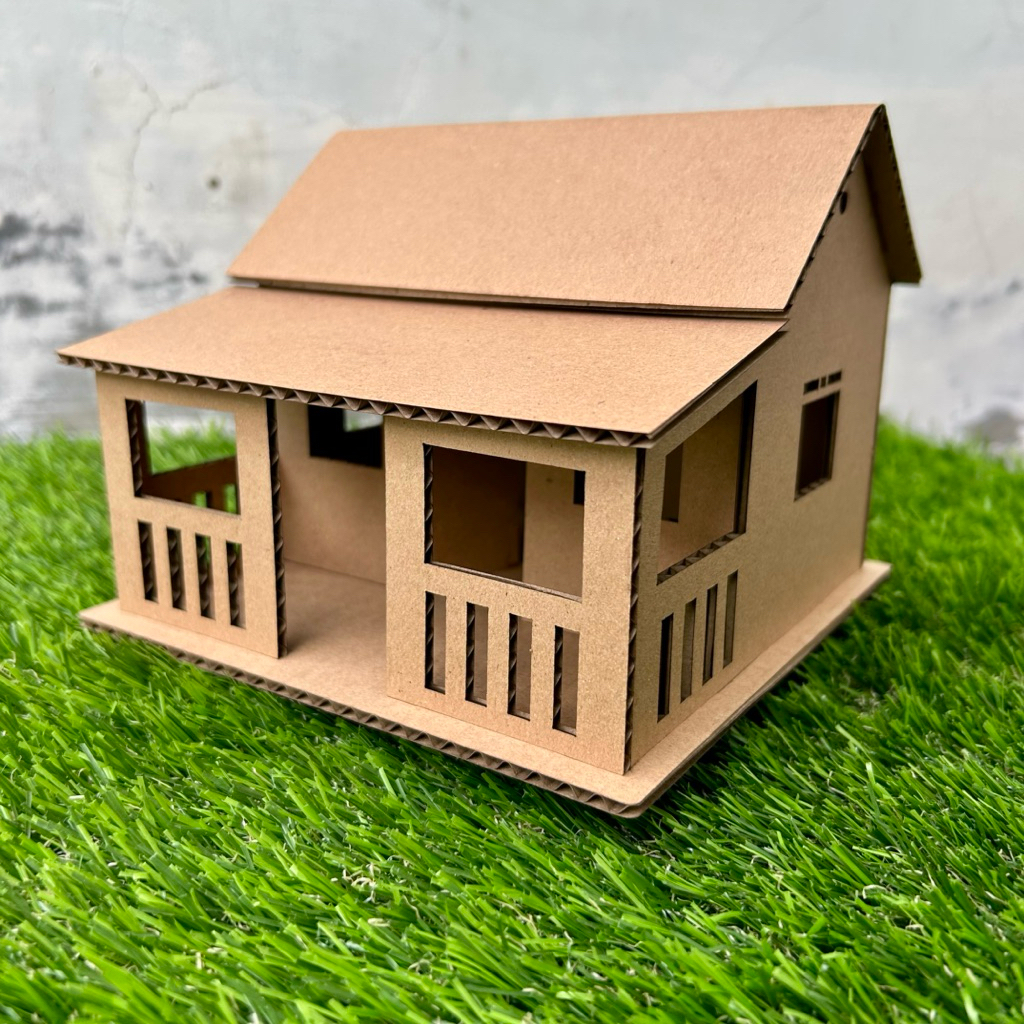 Maket Miniatur Rumah Minimalis Dari Kardus Prakarya Rumah minimalis dari kardus
