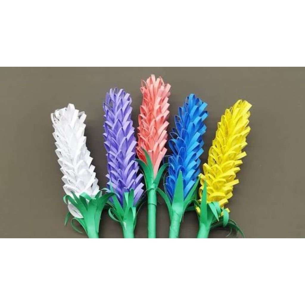 Kerajinan Origami Lavender 1pc/Paper Garland 3D/Kerajinan Kertas Origami Bentuk Bunga Lavender