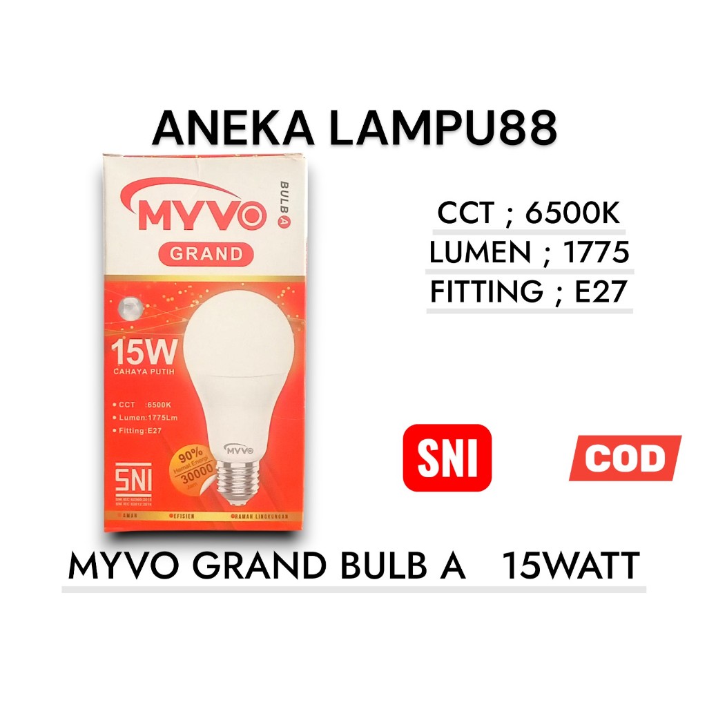 LAMPU LED MYVO GRAND A 15 WATT - BOHLAM LAMPU MYVO GRAND A 15W