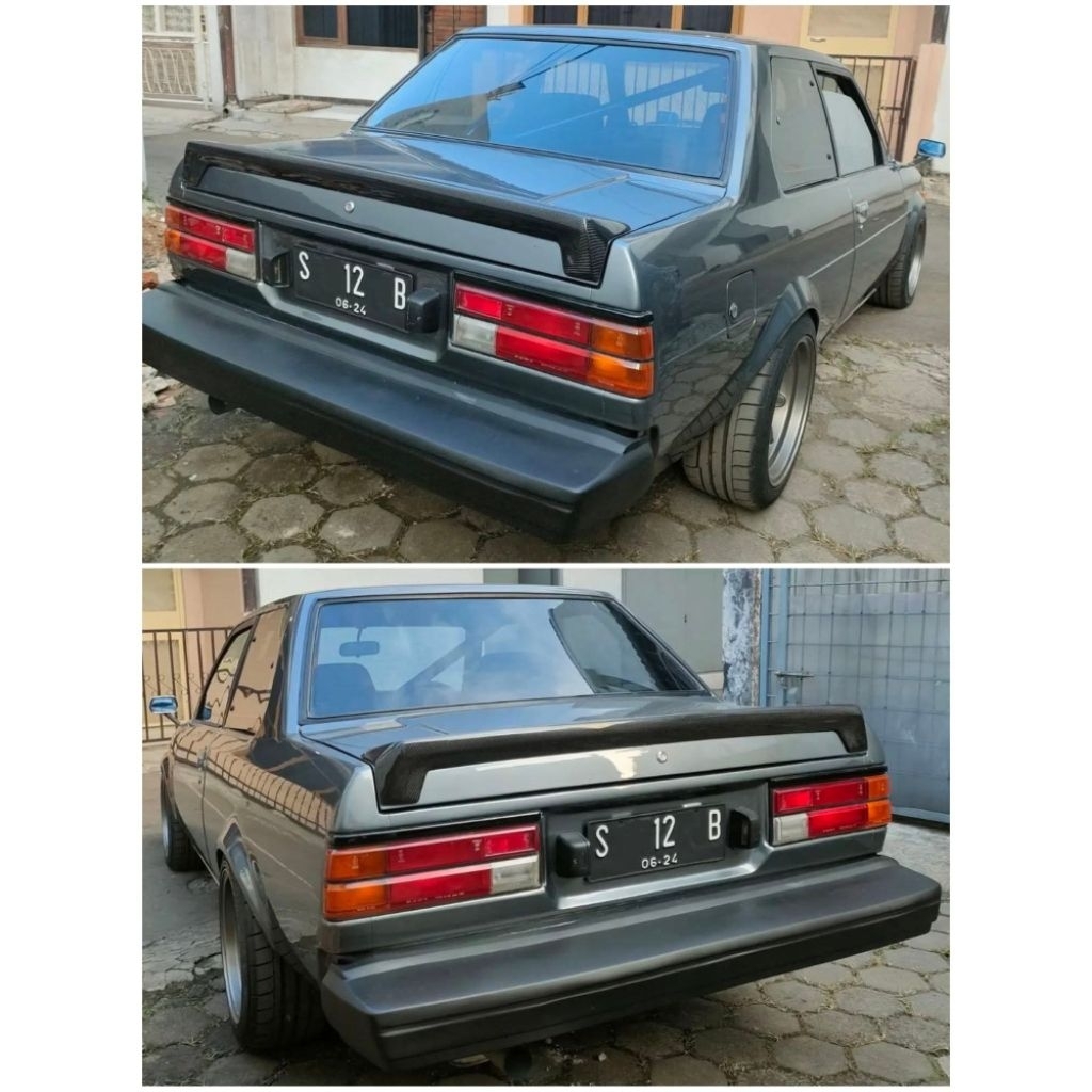 Rep ducktail foha Corolla DX ke70, bahan fiber