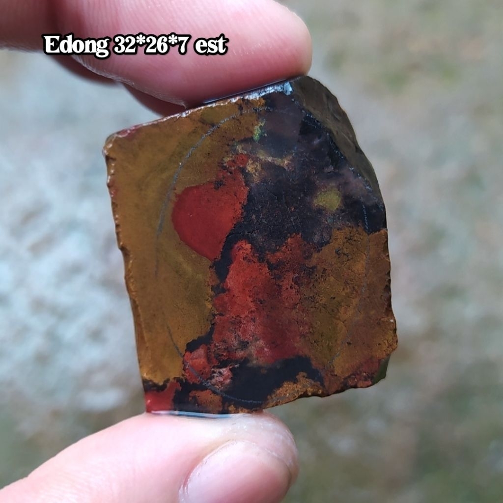 (BISA COD) Bahan Batu Akik Pancawarna Garut Edong klasik
