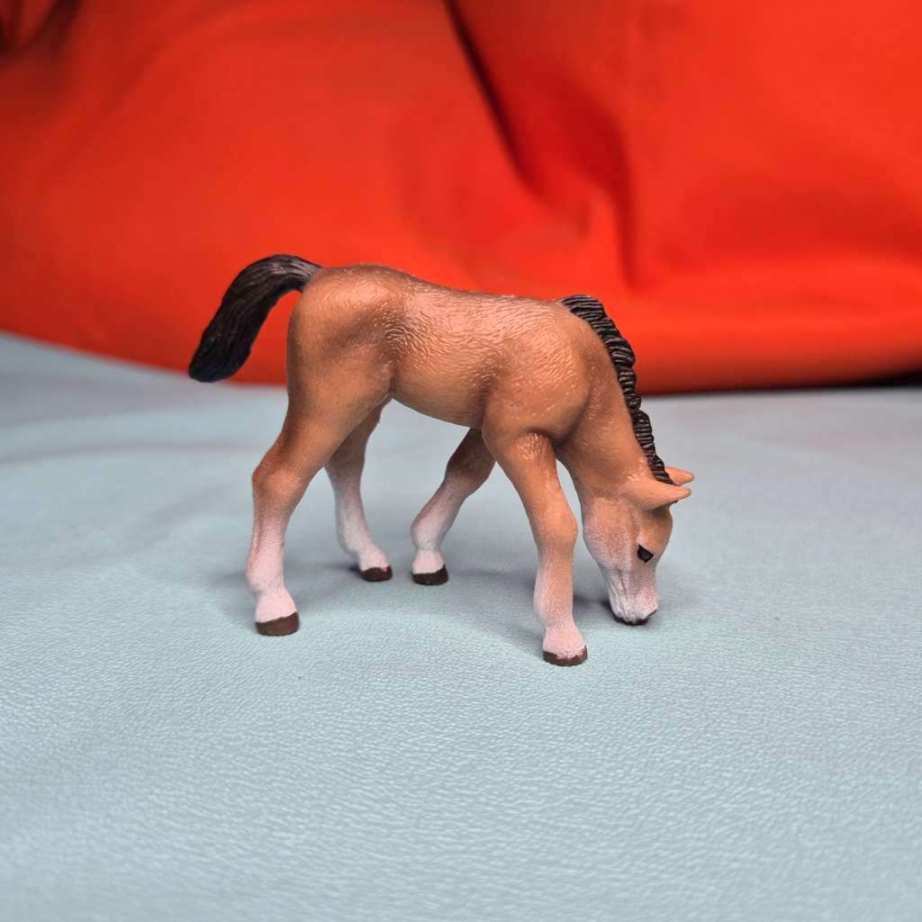 Figure anak kuda horse cub warna coklat PVC Miniatur diorama Figure detail rapi