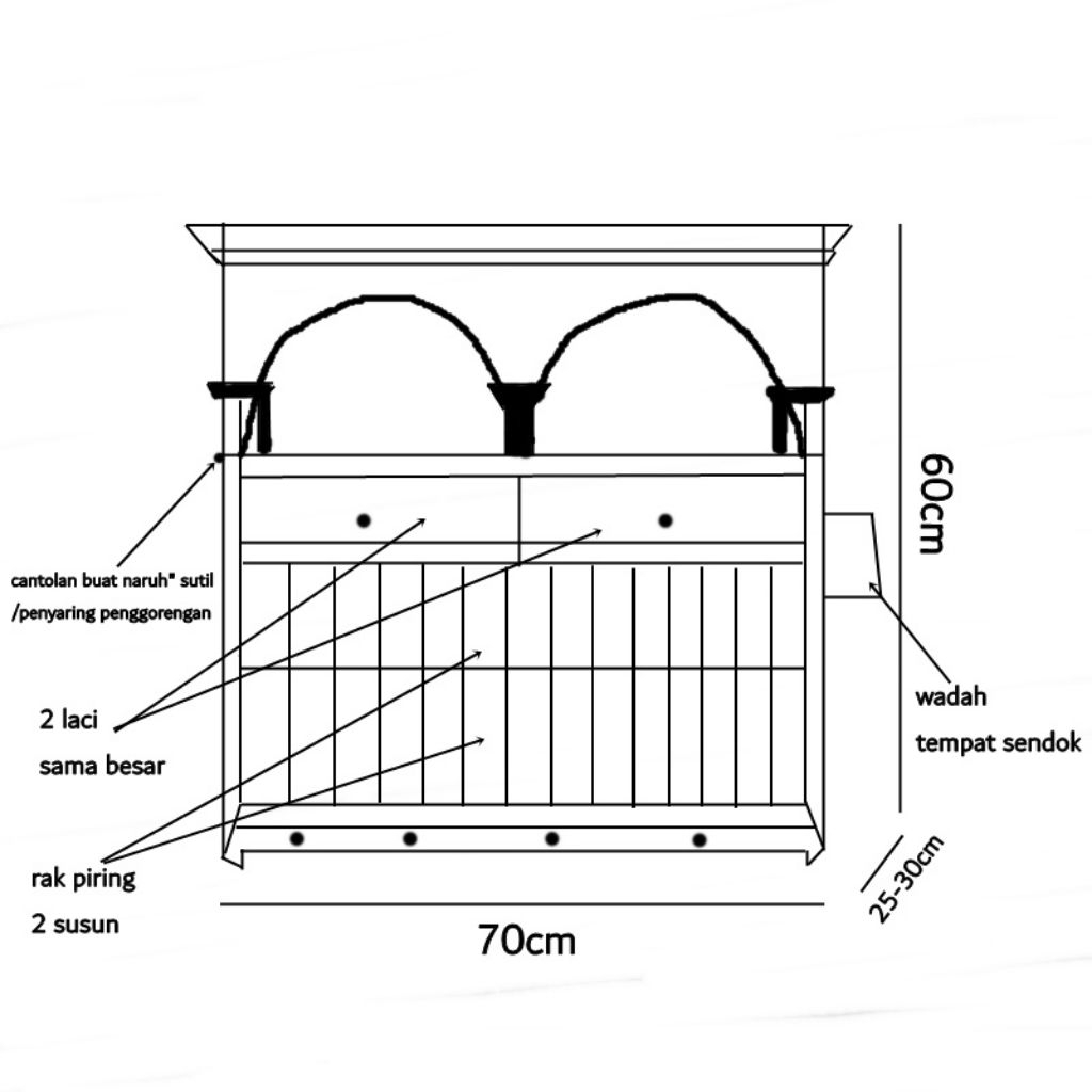 Custom Rak Piring Kayu