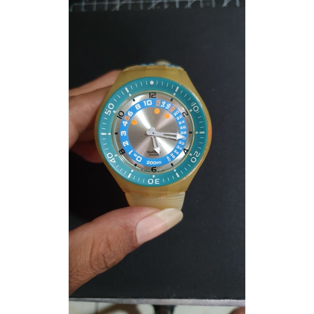 Jam SWATCH SCUBA DIVER'S Full Jelly sea depth 200M RARE ITEM