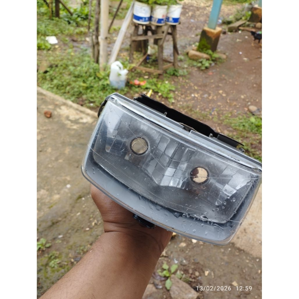 REFLEKTOR ASSY LAMPU DEPAN KOMPLIT HEADLAMP SOWAR BLOR KACA BENING KAWASAKI KAZE R 97 98 2000 2002 2