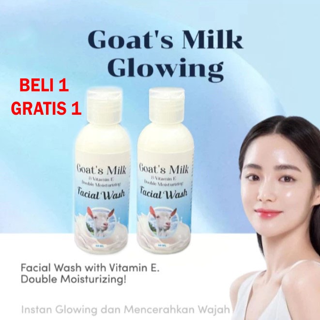 ( BELI 1 GRATIS 1 ) Sabun Cair Susu Domba Pencerah Wajah 60 ml / Facial Wash
