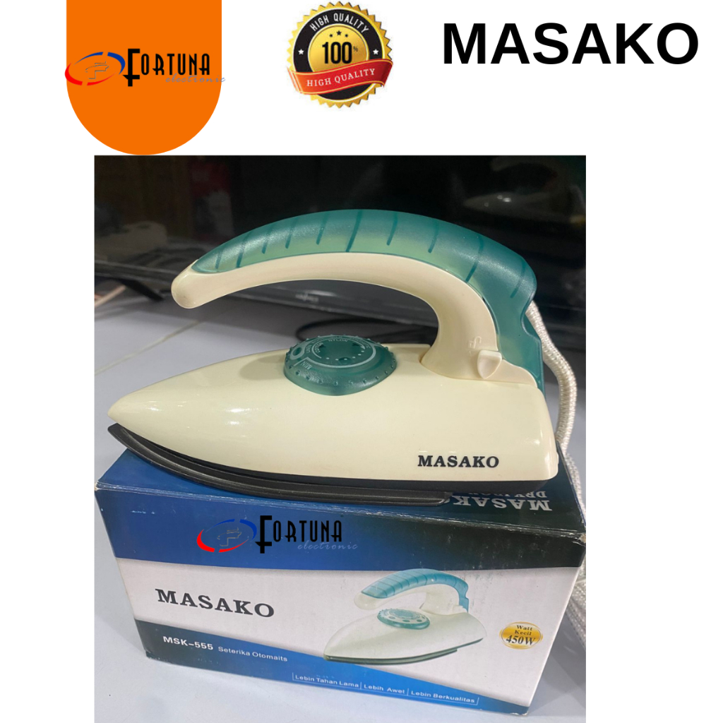 MASAKO MSK555 - Setrika Listrik - Setrika Travel - Setrika Portable - Teflon Anti Lengket -  350W  -