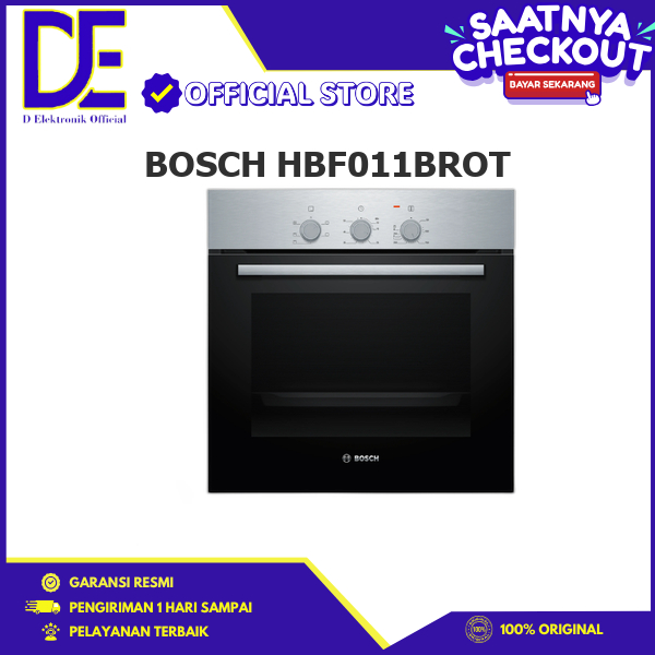 BOSCH HBF011BROT Oven Tanam Built-In Oven Series 2 Stainless Steel 60 Cm