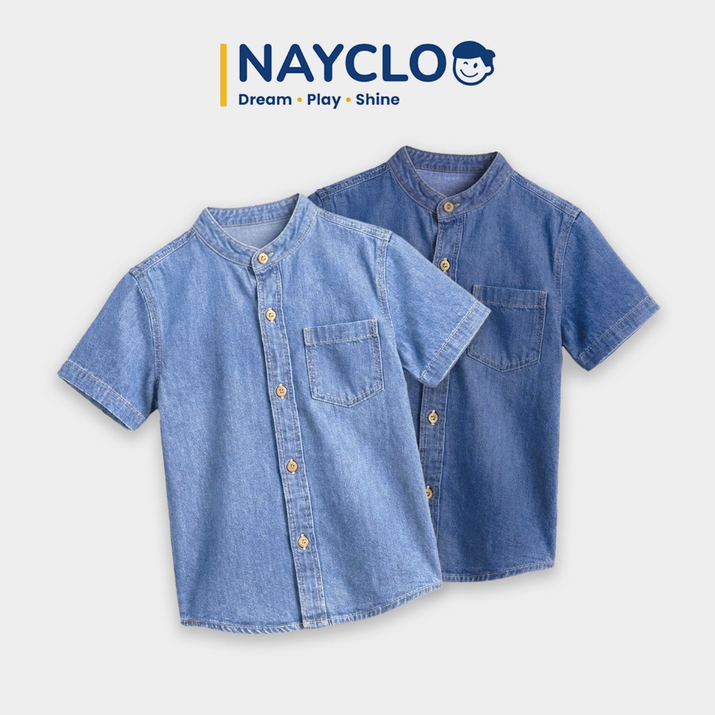 kemeja Jeans Anak 1-10 tahun | Kemeja Denim Anak Laki-laki cowok | Baju Anak