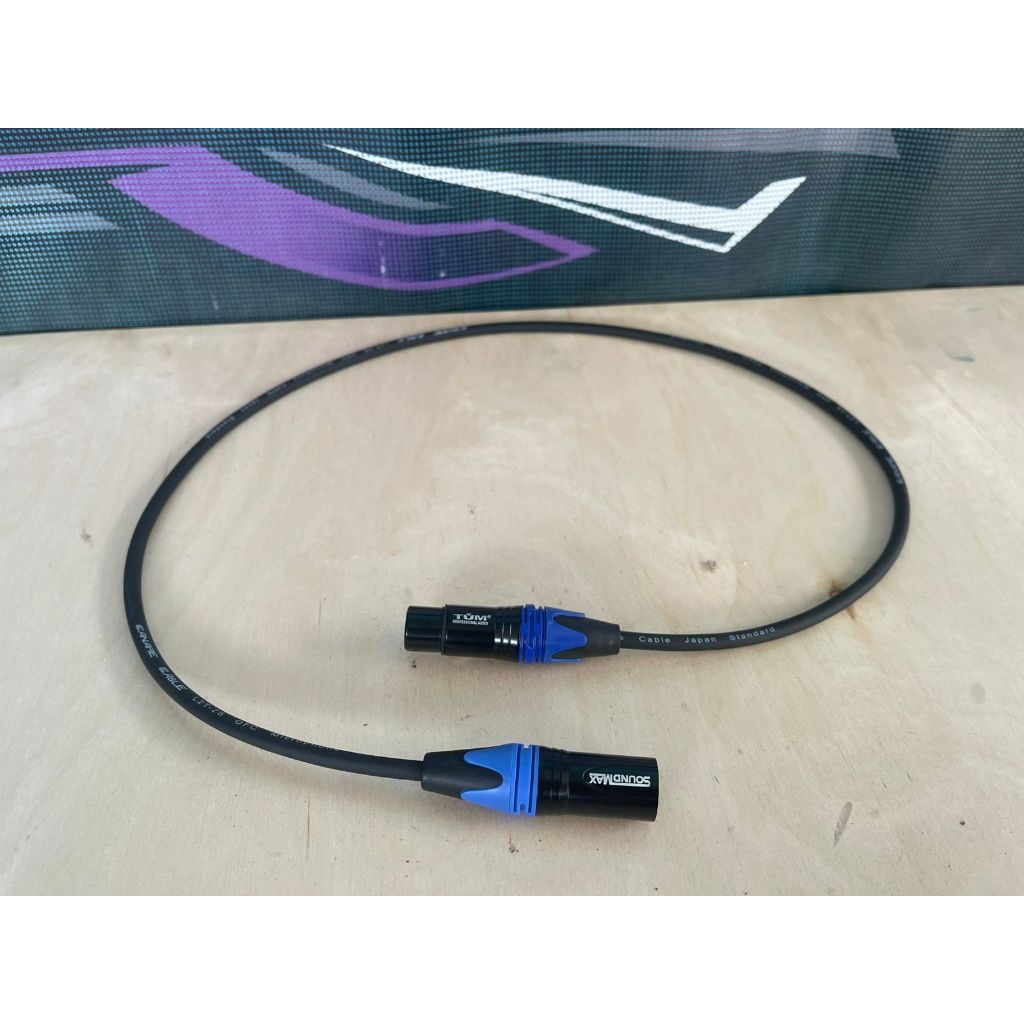 SEPASANG JEK JACK CANON MALE+FEMALE /JACK XLR CEWEK+COWOK /SOKET CANON+JACK CANON ( kabel 1 m ) ( SH