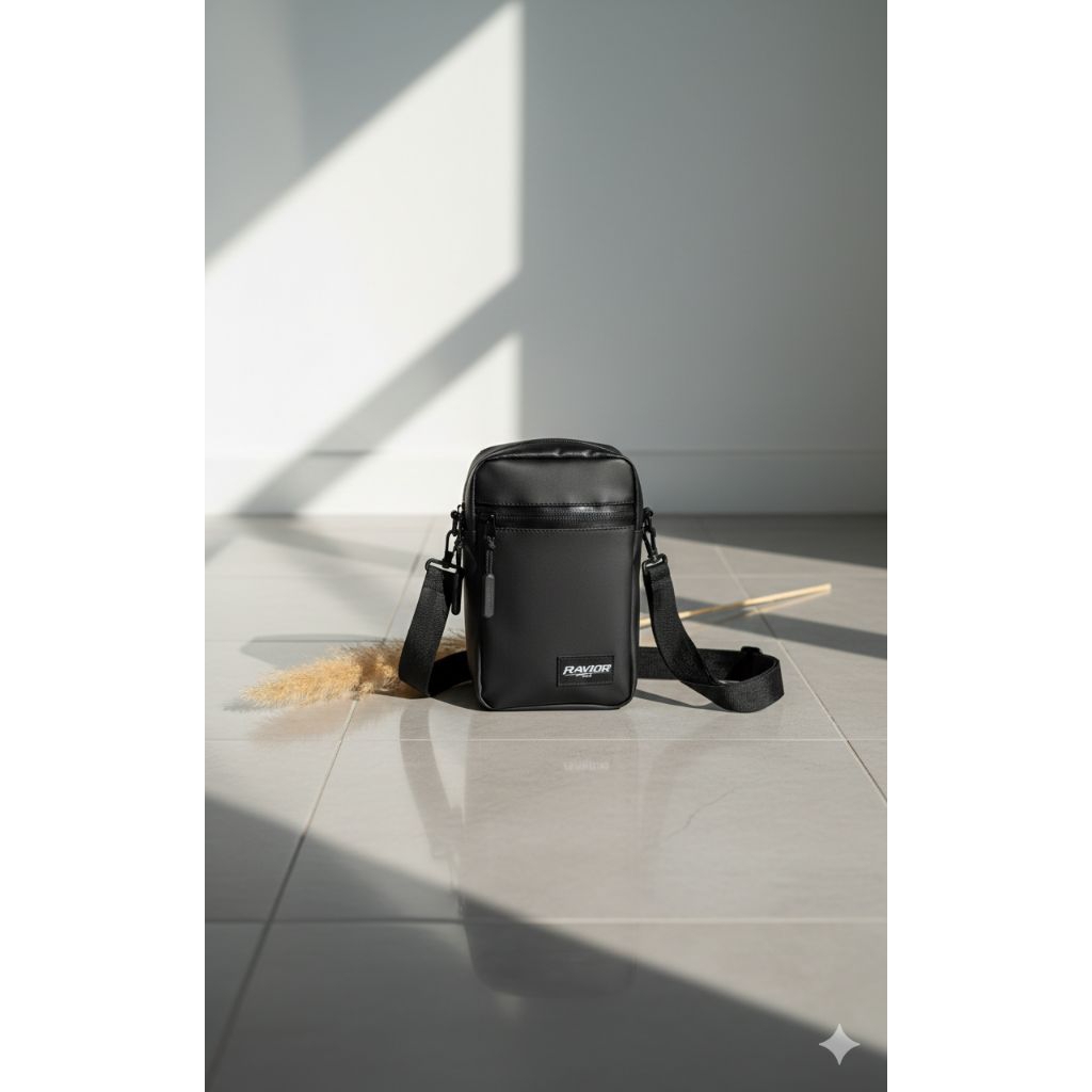 Tas HP Pria Selempang Kecil Waterproof Anti Air Sling Bag Mini Cowok Simple Slim Casual