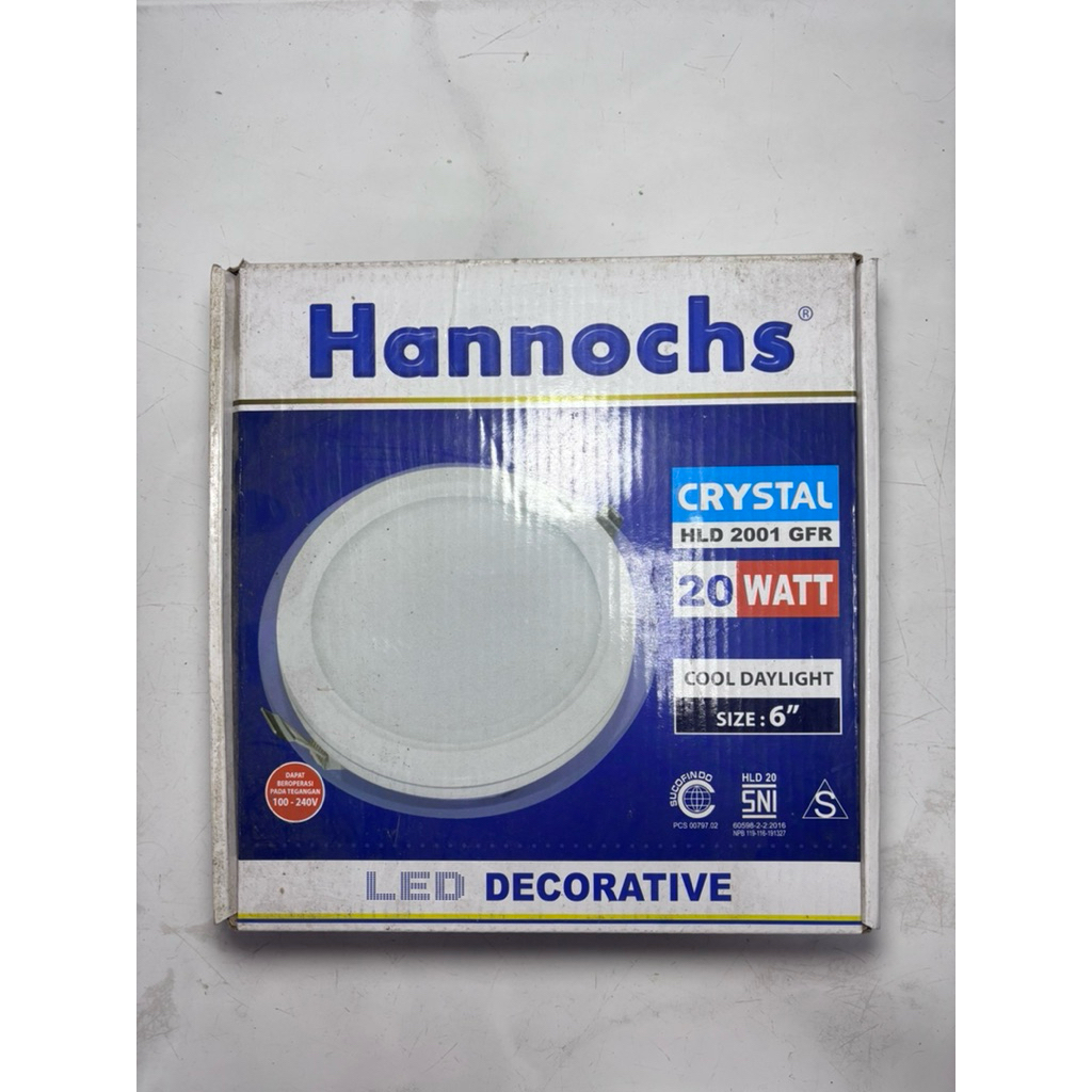 Lampu Downlight Hannochs Crystal HLD 2001 GFR 20 Watt / Lampu Plafon Hannochs Crystal HLD 2001 GFR C