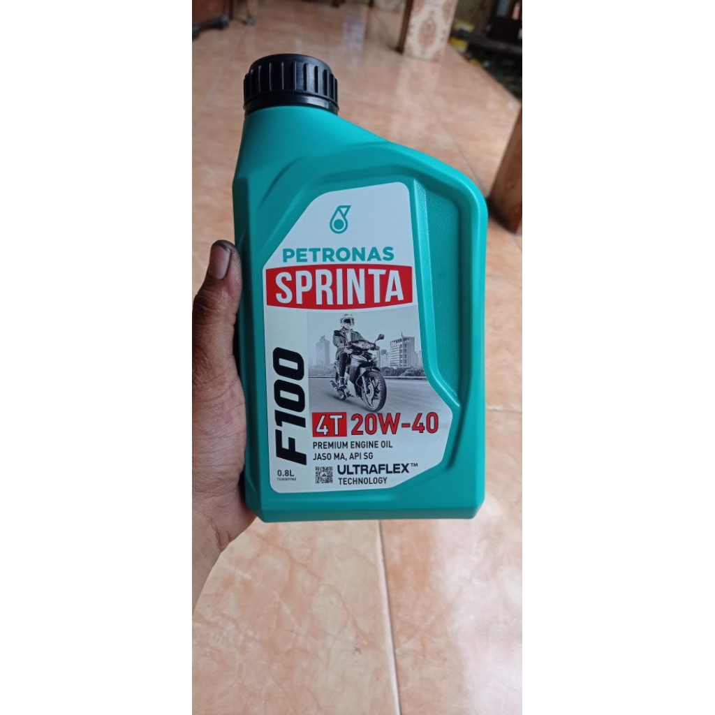 PETRONAS SPRINTA OLI MOTOR F100 20W-40 0,8LITER UNTUK MOTOR 4T