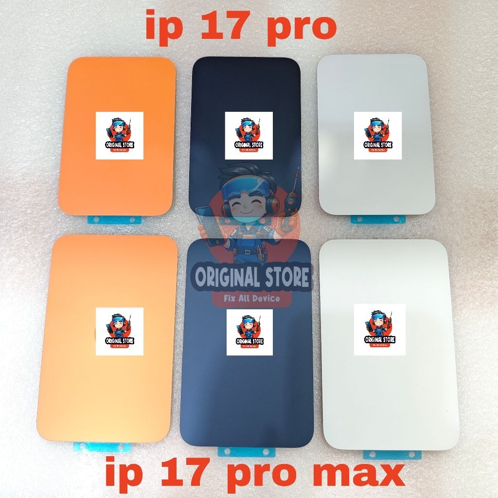 Backdoor ip 17 pro / 17 pro max tutup casing kesing belakang