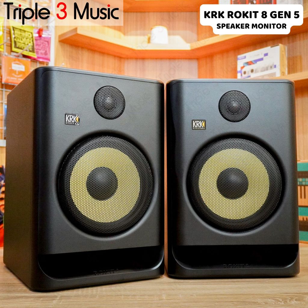 KRK ROKIT 8 G5 Studio Monitor 8-inch Powered Speaker (Pair)