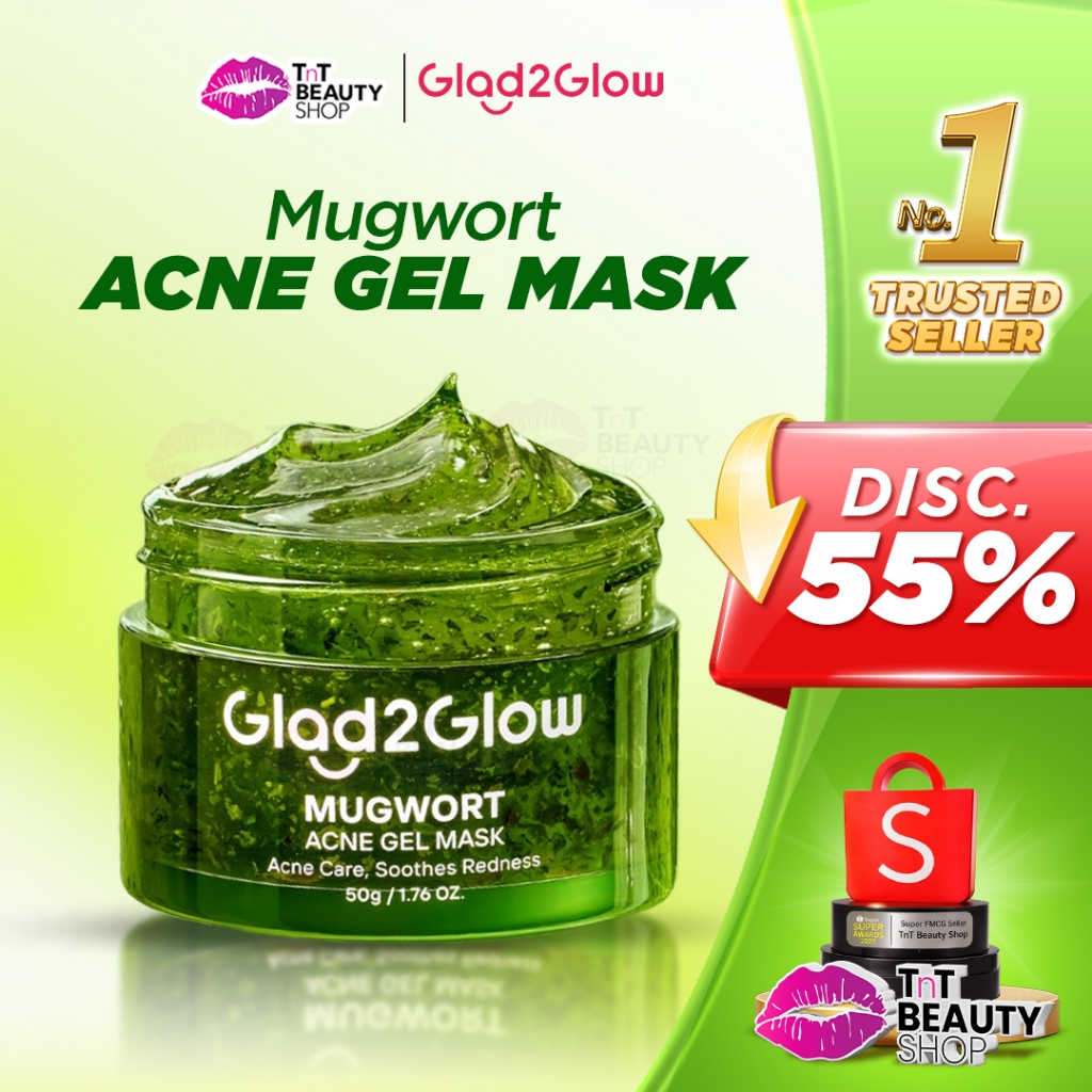 Glad2Glow Mugwort Acne Gel Mask 50g G2G Glad 2 Glow | TnT Beauty Shop