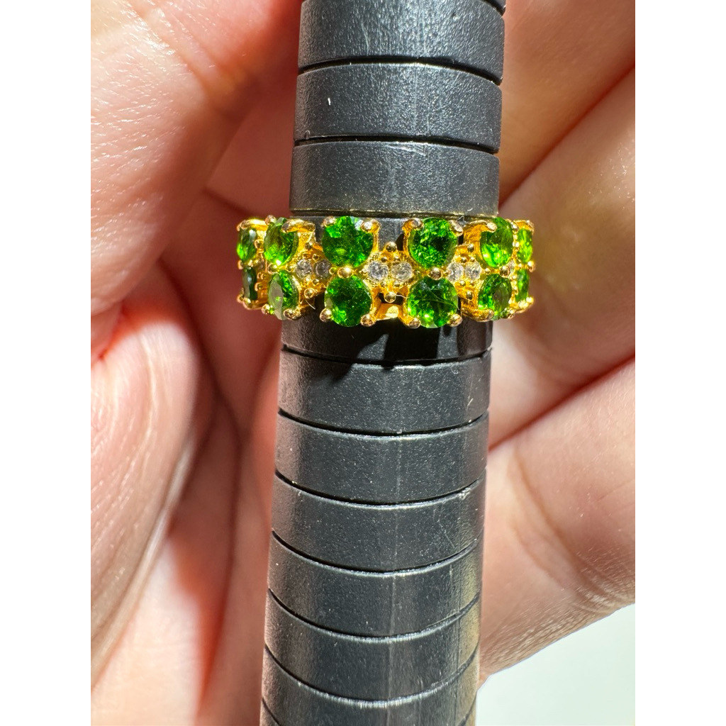 Cincin Diopside S925 Gold Plated With certificate