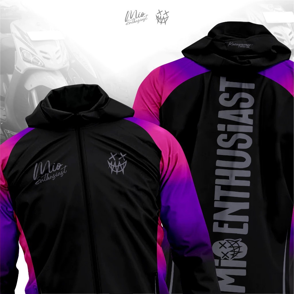 Jaket Mio Enthusiast Full Printing Windbreaker Bahan Tahan Air | Racing Corner