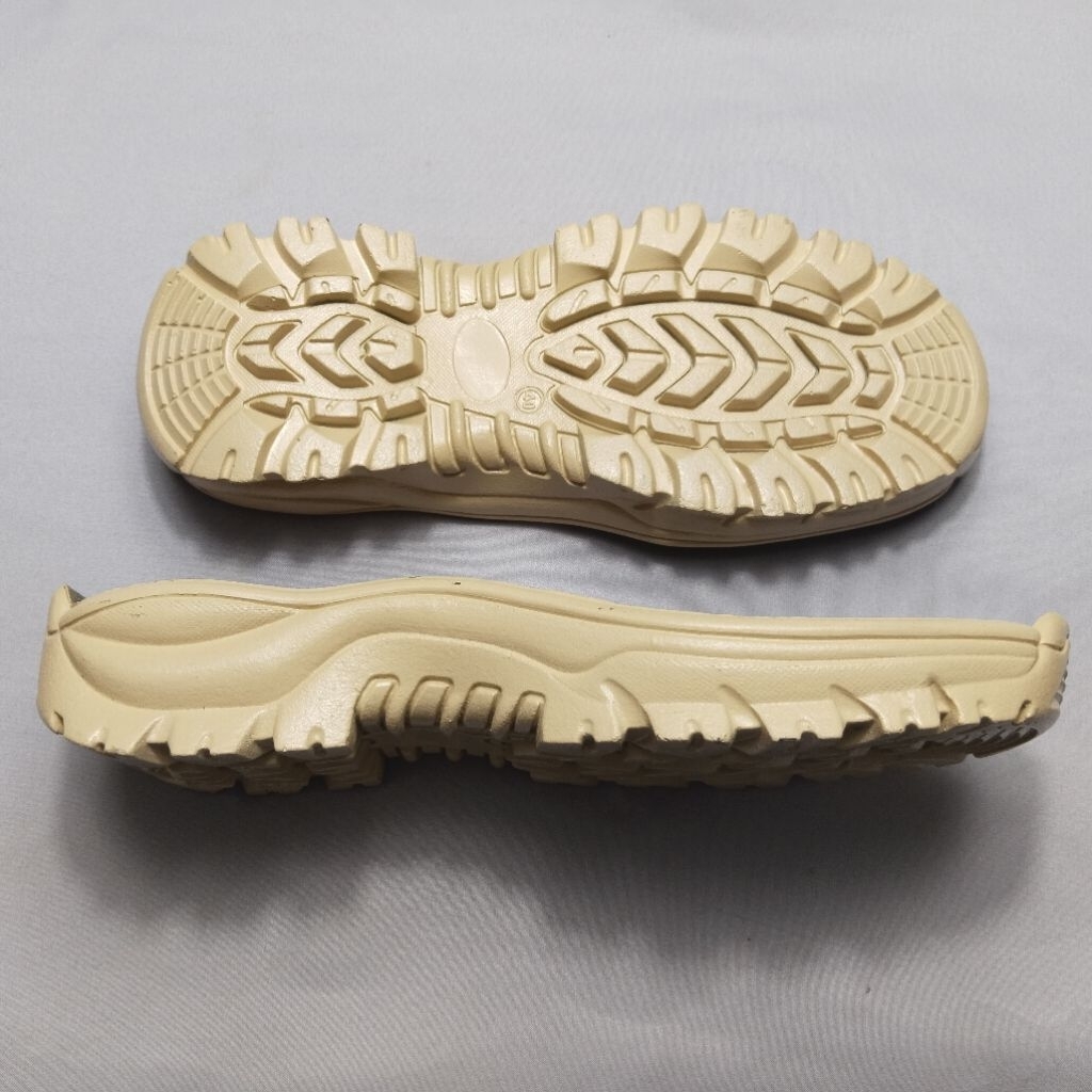 Sol Sepatu PDL Safety Rudal Cream Bahan PVC Ringan - Outsole Sepatu Boot TNI POLRI Security Safety M