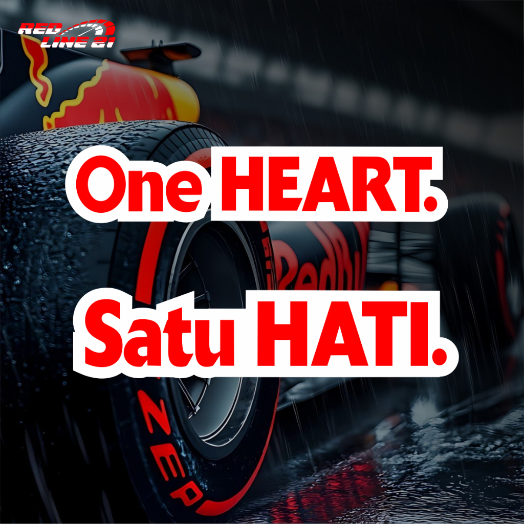 STIKER HONDA ONE HEART SATU HATI CUTTING