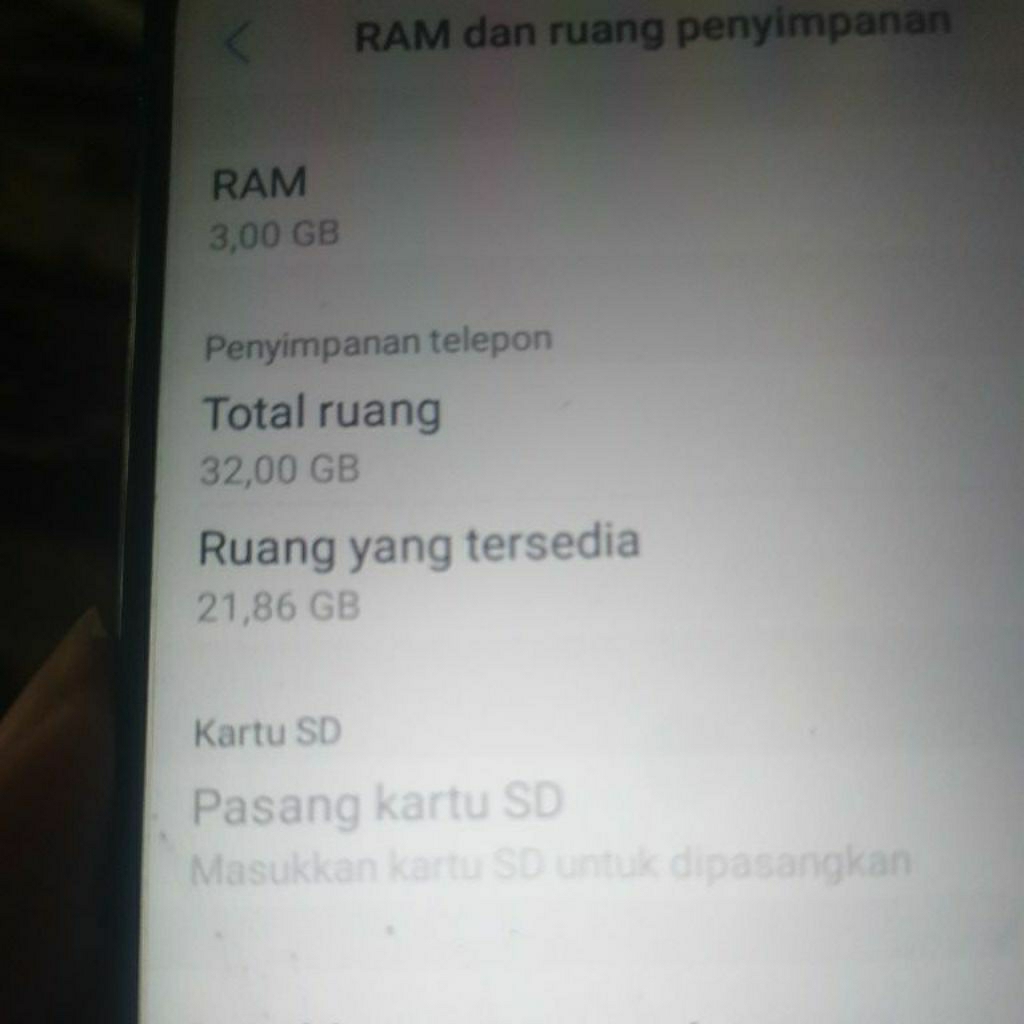 mesin vivo y91 ram 3/32 normal