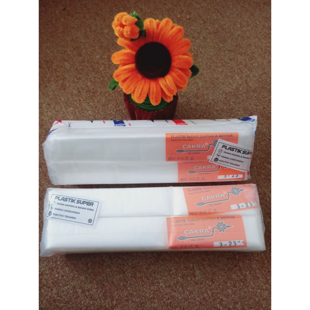 1kg Plastik PE es lilin es mambo uk 3x20, 3x23, 3x26, 4x15, 4.5x15, 4x23, 6x20 cm