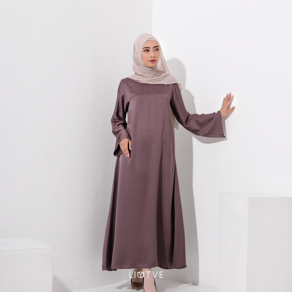 Liotve Gamis Silk, Gamis Casual, Gamis Polos