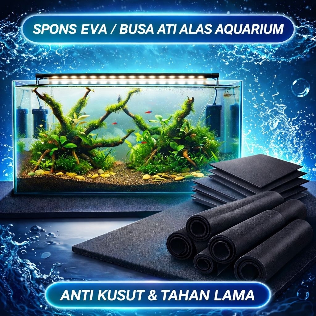 BUSA EVA ATI ALAS AQUARIUM TEBAL 10 MM ATAU 1 CM WARNA HITAM DAN PUTIH