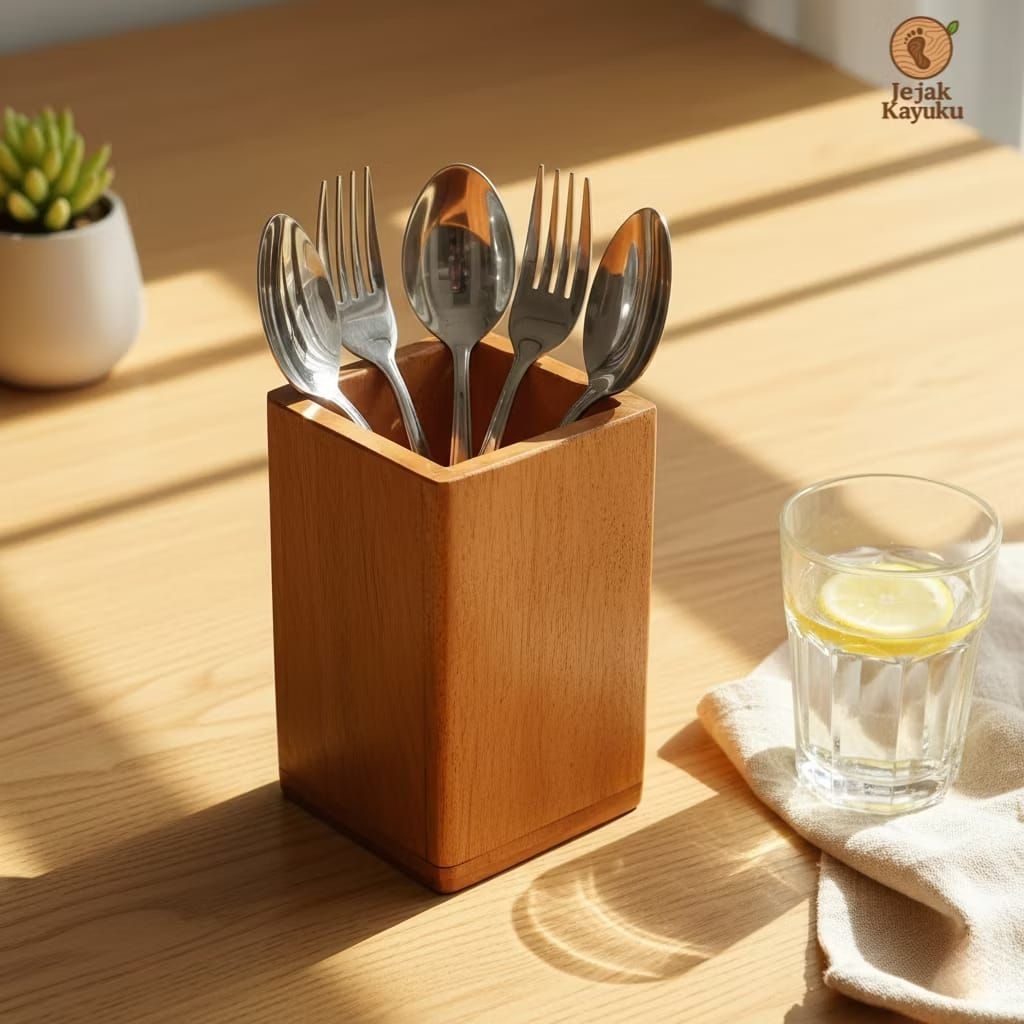 Kotak Pensil Kayu/ Tempat Sutil Kayu / Tempat Pensil / Kotak Serbaguna