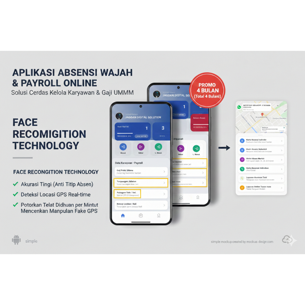 AbsensiKita Aplikasi Absensi Wajah & Payroll Online - Cloud