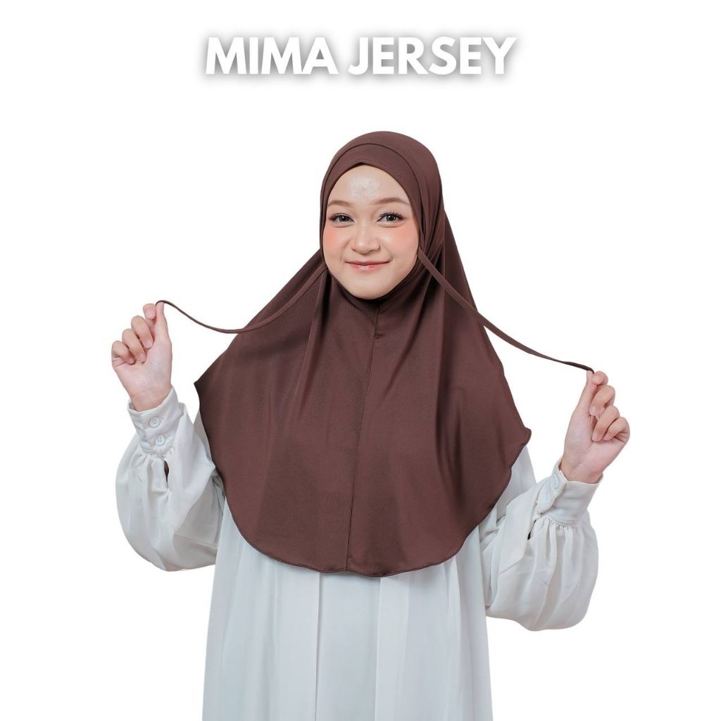 Hijab lolly Bergo Tali Instan Malay Size Standar L Jersey - Itzhafii scarf