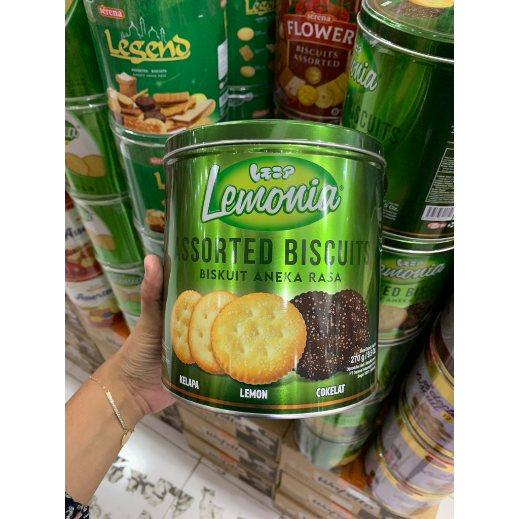 Nissin Lemonia Assorted 450gr | jajan kaleng | jajan kaleng murah | jajan lebaran | jajan lebaran mu