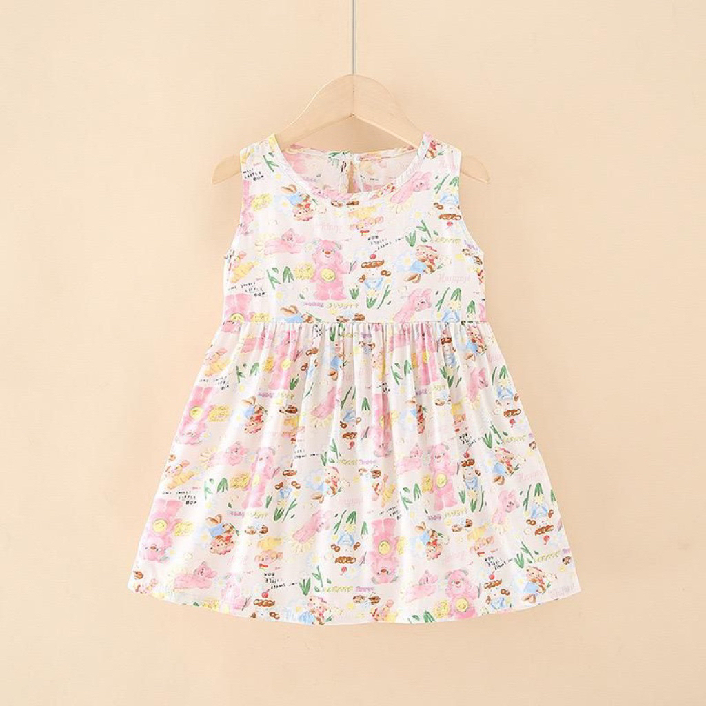 Dress OUJITU Motif White Tedy