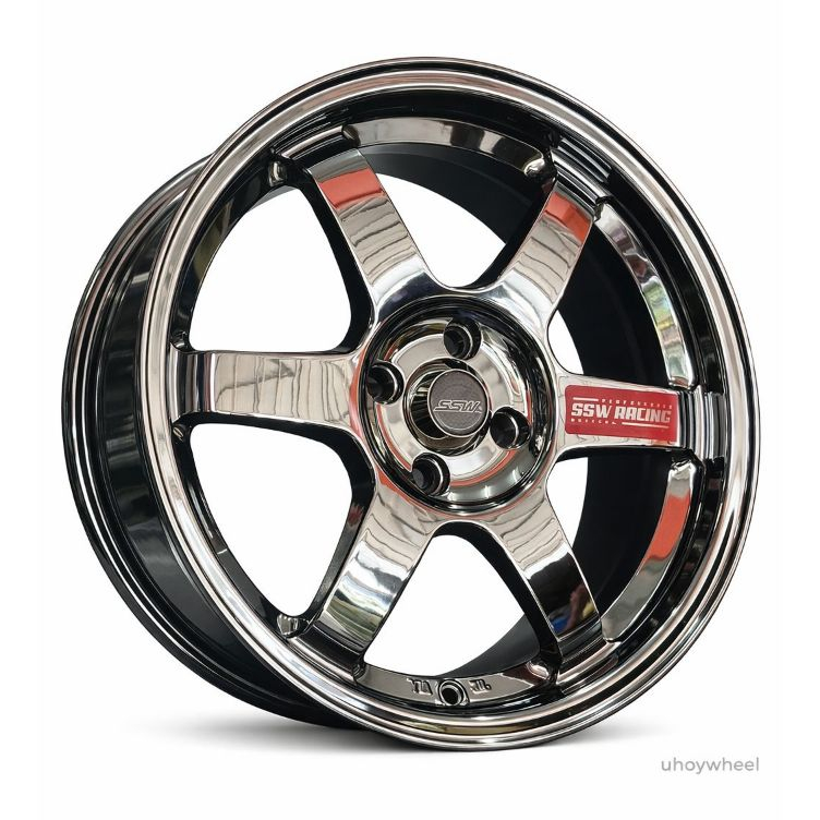 Velg SSW S202 Ring 17x7 H4x100 et +38 Black Chrome | Velg TE37