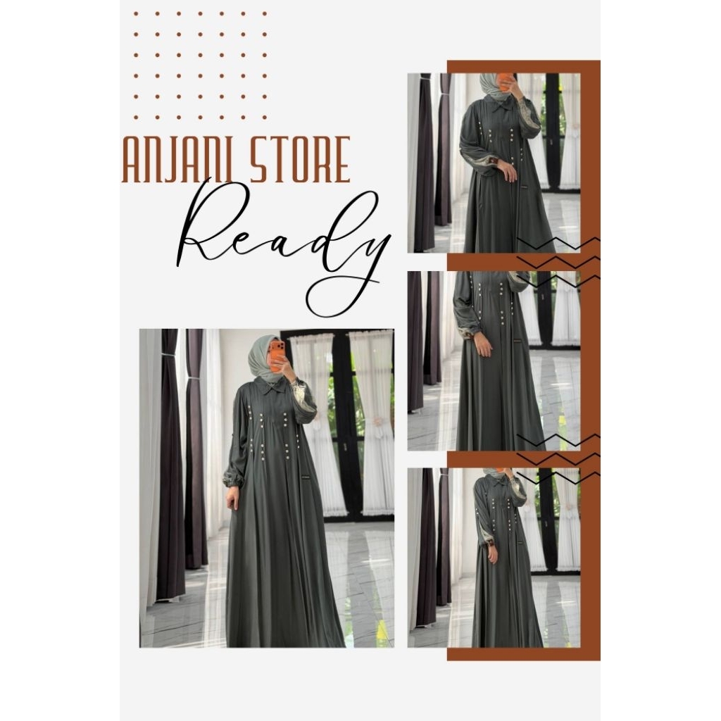 ANJANI STORE GAMIS TWILL OCEAN GREEN BRUKAT