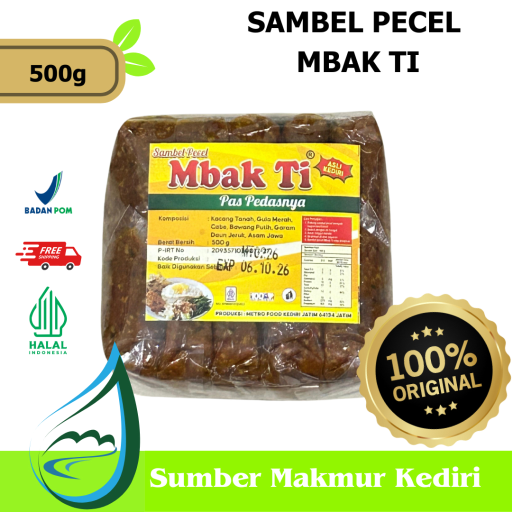 Sambel Pecel Mbak Ti Isi 10 PCS Kemasan Plastik Kecil Rasa Pedas Manis