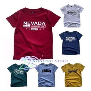 { PROMO } 7 PCS BAJU KAOS ATASAN ANAK LAKI LAKI PEREMPUAN UMUR 1-12 TAHUN ERIGO PREMIUM | KAOS ANAK 