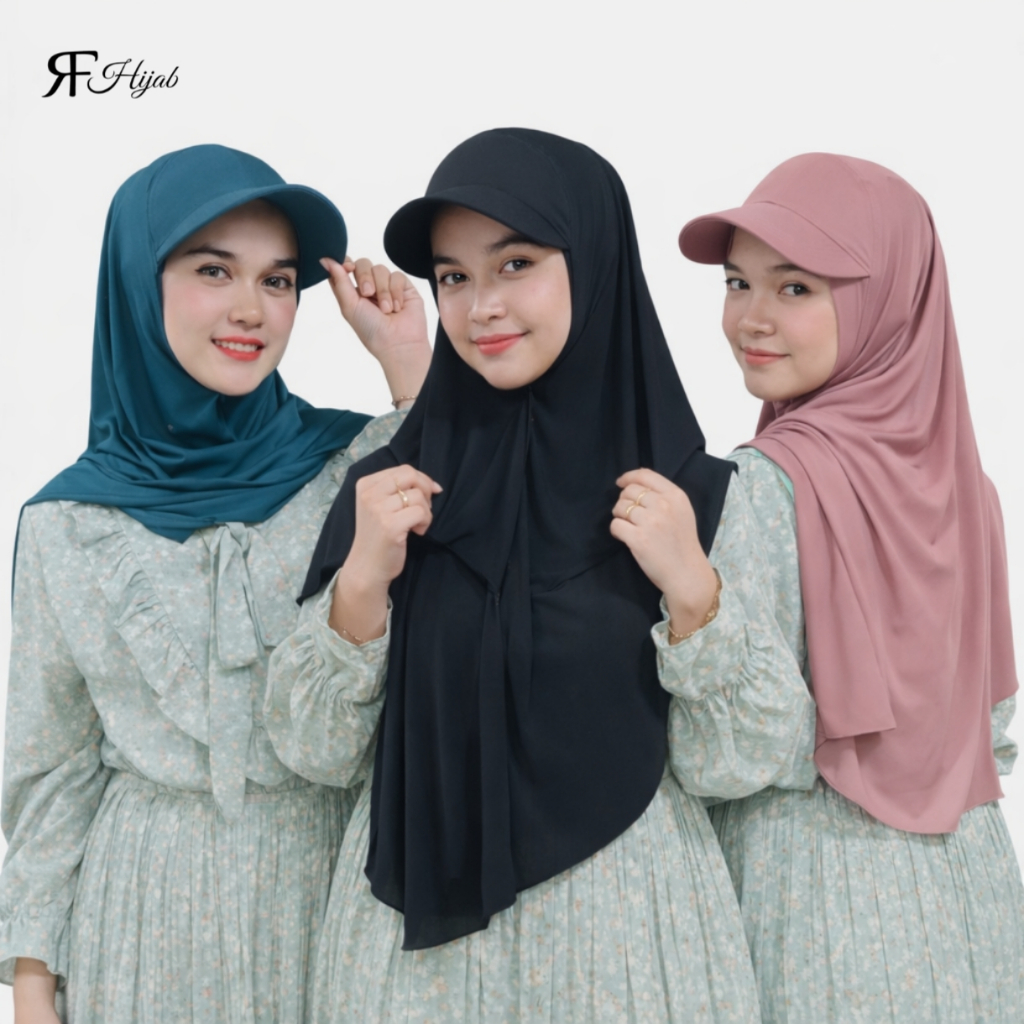 Pashmina Instan Topi Jersey Hijab Instan Wanita Muslimah Adem Nyaman Daily