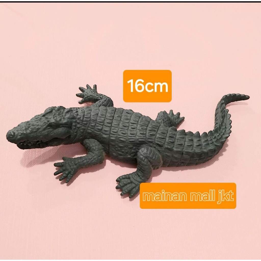 Mainan buaya karet - miniatur buaya - pajangan buaya mainan - koleksi figure buaya - mainan simulasi